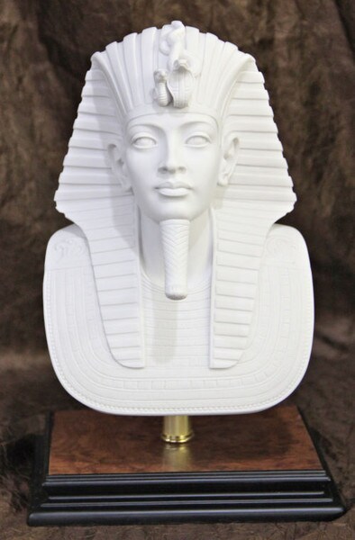 Mask of Tutankhamun Marble Bust Statue